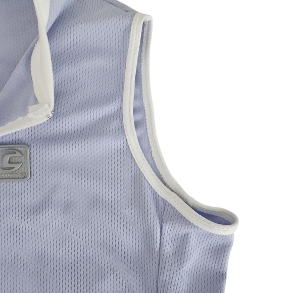 CANNONDALE Sleeveless Cycling Jersey Light Purple White Trim 3/4 zip XL like new - Picture 5 of 13
